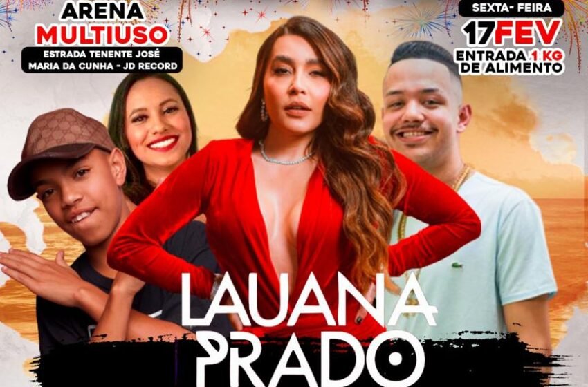 Lauana Prado se apresenta nesta sexta-feira (17) em evento de comemoração dos 64° de Taboão da Serra