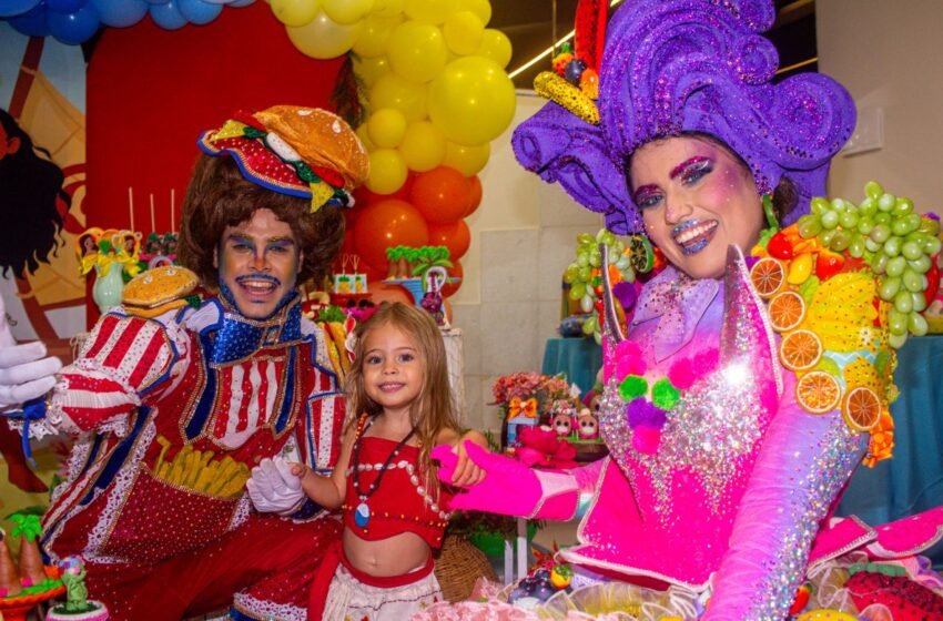  Filipa filha de Eike Duarte e Natalia Vivacqua completou 3 anos e ganhou festa dos pais