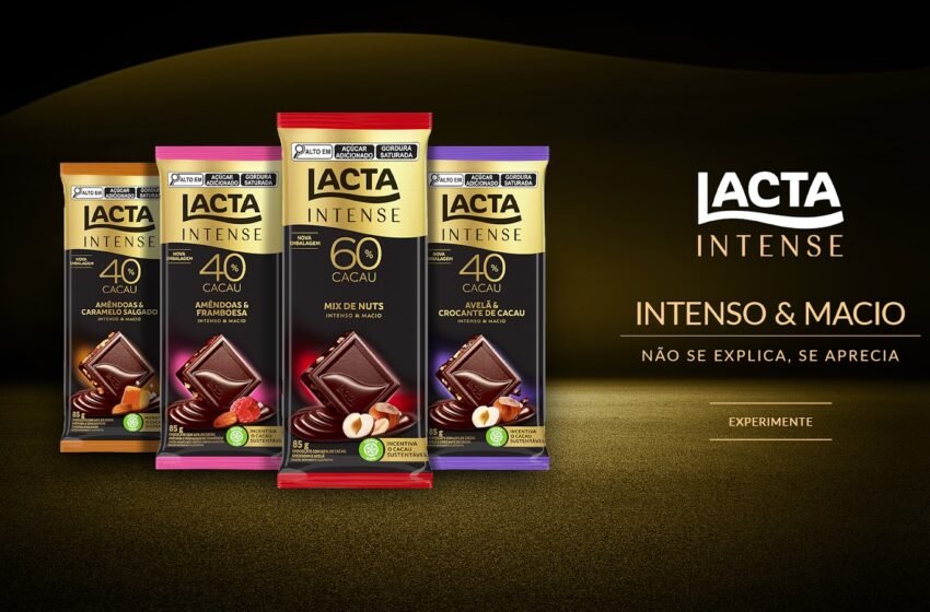  Lacta Intense reforça sua essência com novas embalagens, trazendo mais códigos do segmento dark